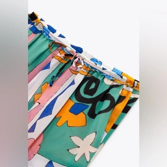 Zara Printed Flowing Two Piece Suit XS 🌸 Bloggers Favorite Sold Out! - Picture 9 of 13